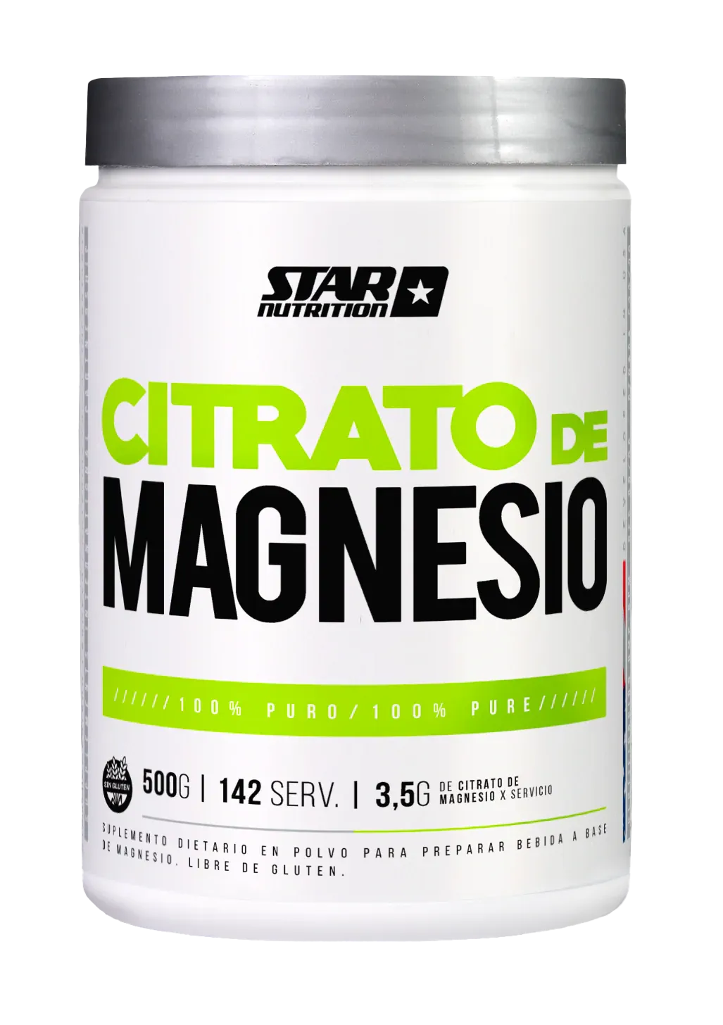 Citrato de Magnesio Sin Sabor - Polvo 500 Gr