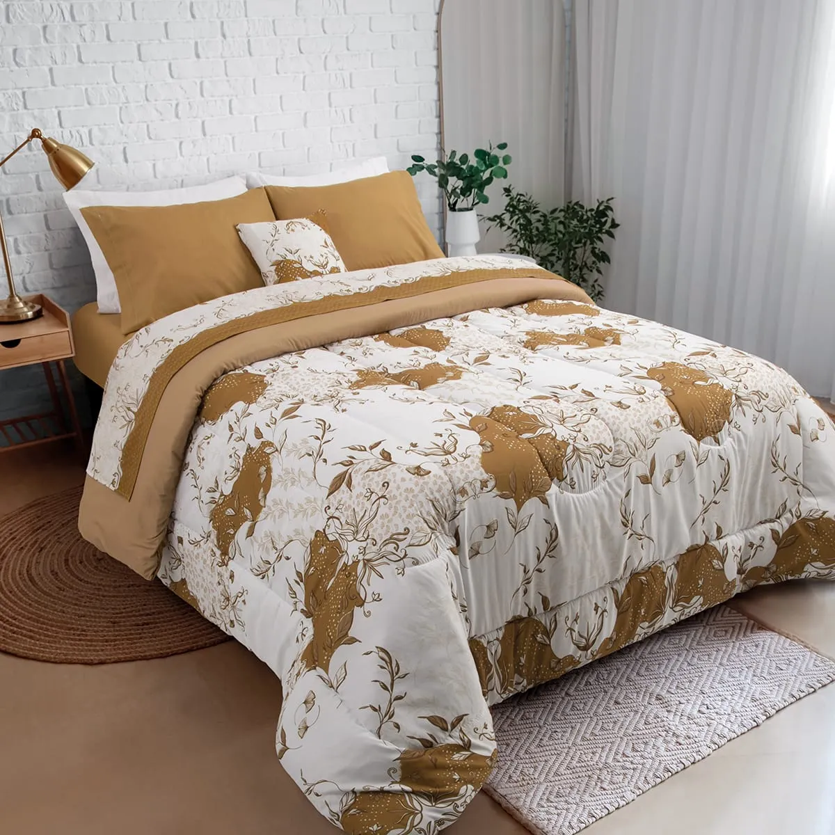 ACOLCHADO 1 1/2 PLAZAS REVERSIBLE PLUS LEAH JEAN CARTIER.