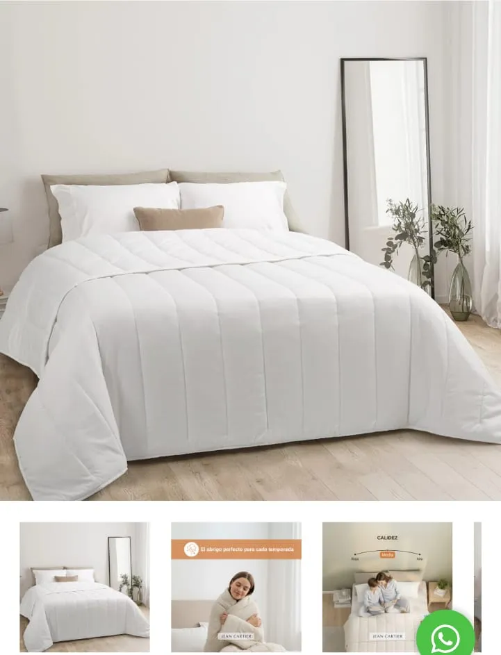 ACOLCHADO COBERTOR 2 1/2 PLAZAS MATELASEADO PREMIUM JEAN CARTIER 