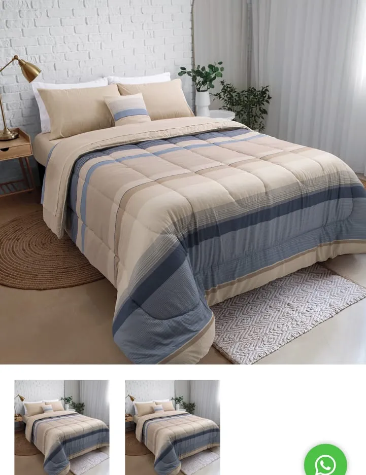 ACOLCHADO 1 1/2 PLAZAS REVERSIBLE PLUS JUDE - JEAN CARTIER