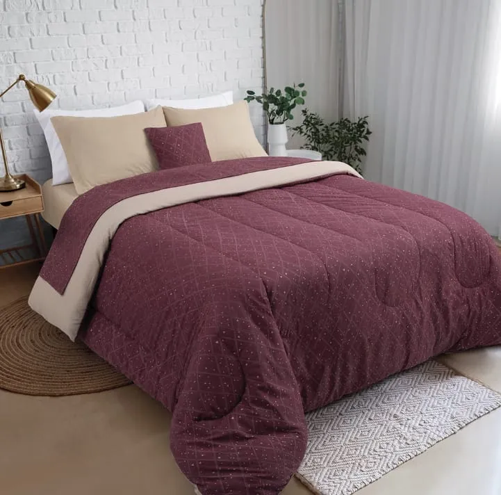 ACOLCHADO 1 1/2 PLAZAS REVERSIBLE PLUS ALBA JEAN CARTIER 
