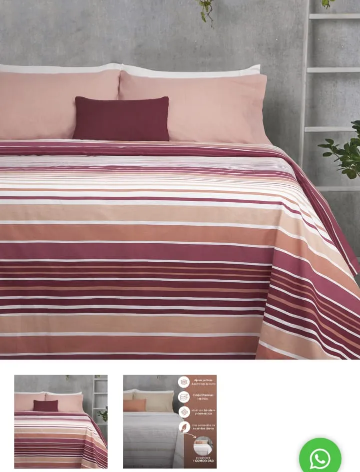 JUEGO DE SÁBANAS KING SIZE 150 HILOS ESTAMPADAS SLEW JEAN CARTIER 
