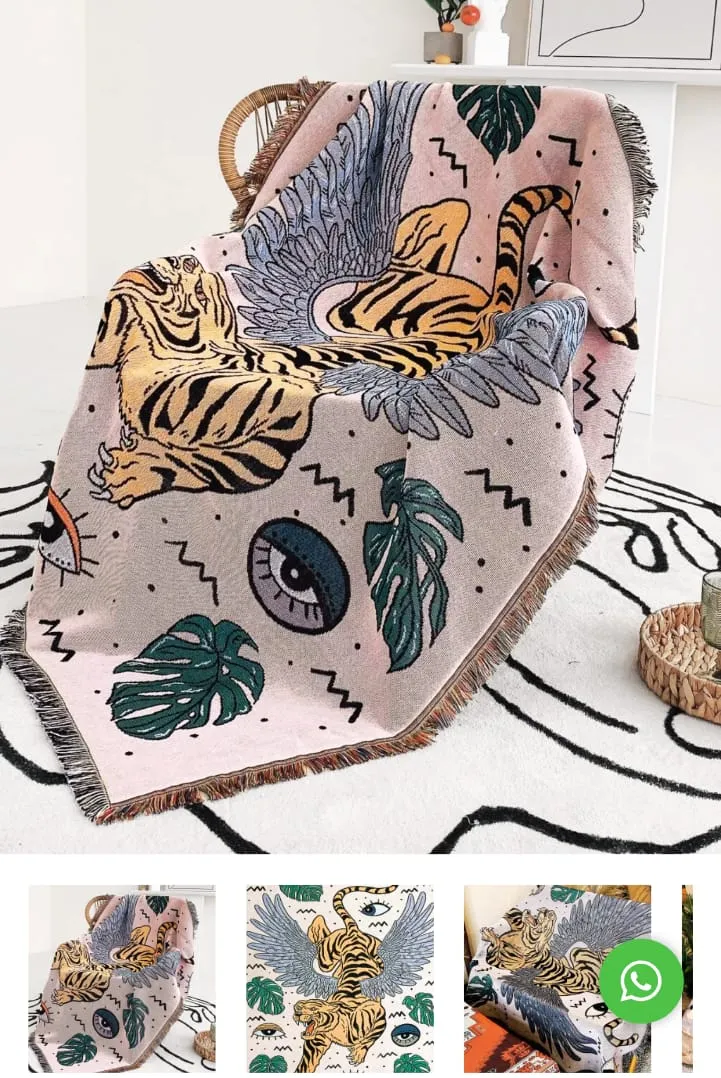 MANTA RUSTICA FELINE ( 130 X 160 CM )