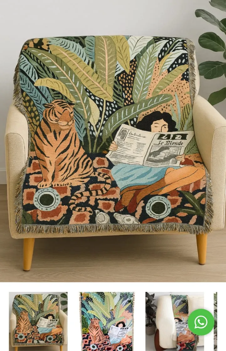 MANTA RUSTICA TIGRIS ( 130 X 160 CM )