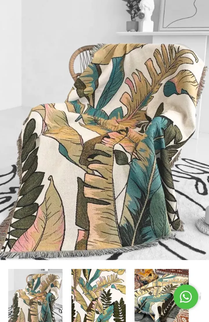 MANTA RUSTICA PRADERA ( 130 X 160 CM )