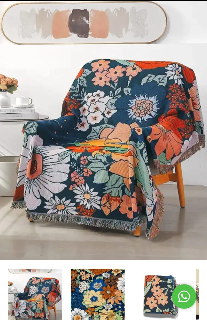 MANTA RUSTICA DAISY ( 160 X 220 CM )