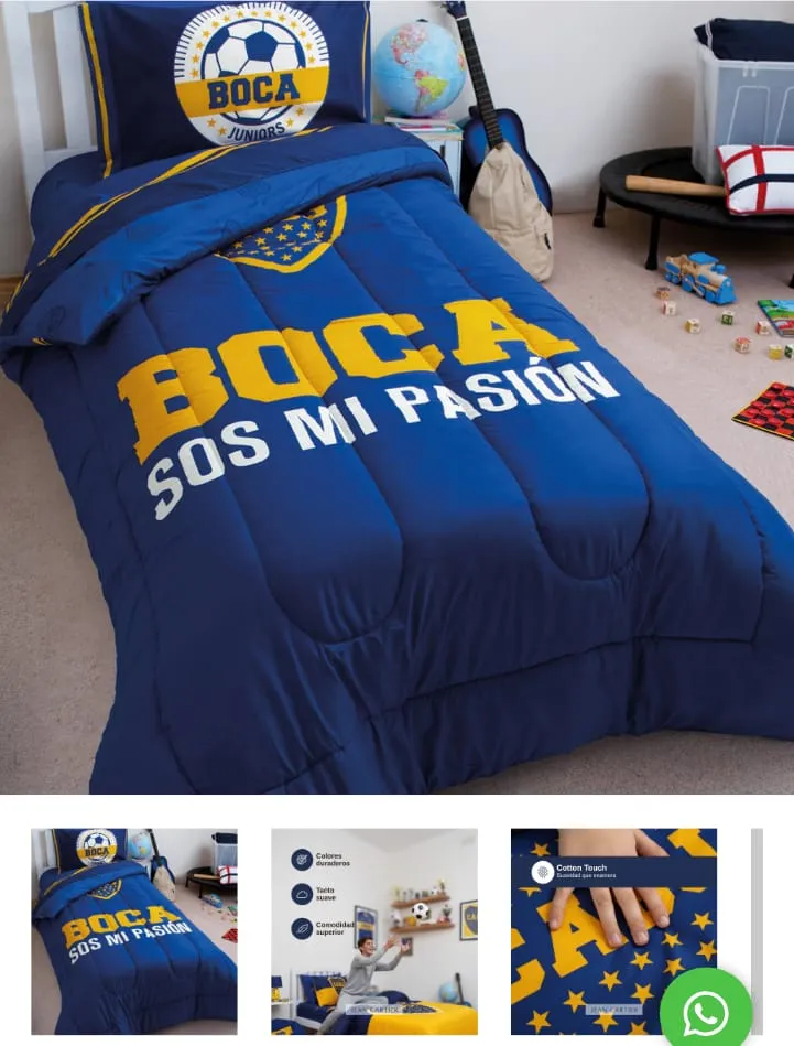 JUEGO DE SÁBANAS 1 1/2 PLAZAS ESTAMPADO DE BOCA SOS MI PASIÓN 