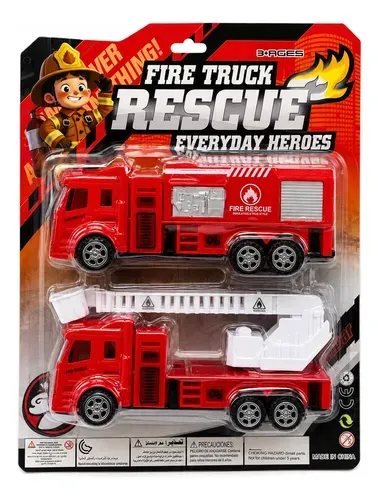 Blister camión bomberos x2 