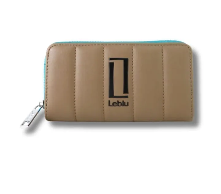 BILLETERA LARGA DE MUJER LEBLU 10 X 19 X 2 CM COLOR TOSTADO ( B 1015 B )