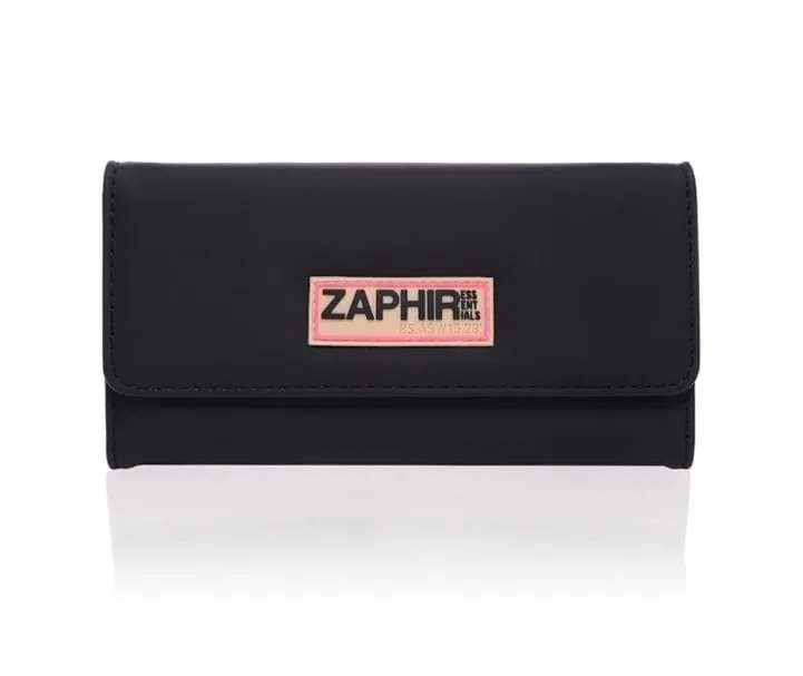 BILLETERA ZAPHIR TELA ENGOMADA 19 X 10 COLOR NEGRO ( BG 0080ZA)
