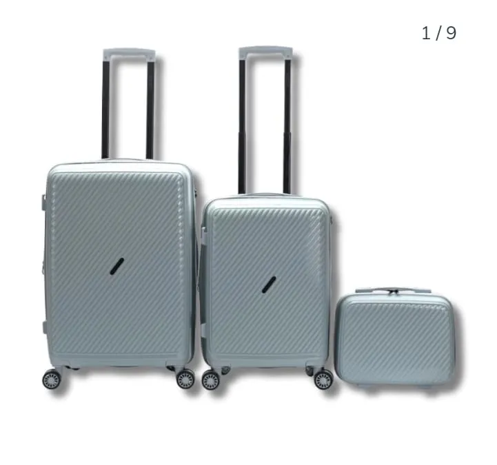 SET X 2 VALIJAS MAS BEAUTY CASE SKORA MATERIAL PP 24 - 20 PULGADAS COLOR GRIS ( 41472)
