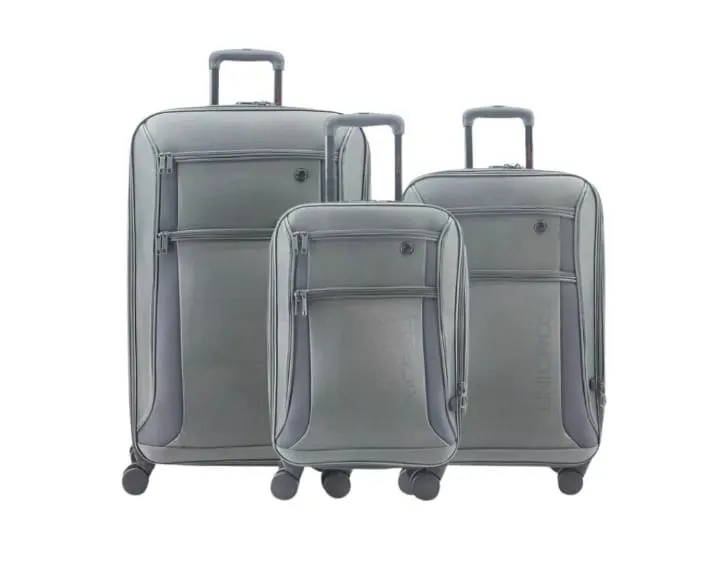 SET X 3 VALIJAS SEMIRIGIDAS 4 RUEDAS UNICROSS 20 - 24 - 28 PULGADAS COLOR GRIS PRECIO POR SET ( 622073G)