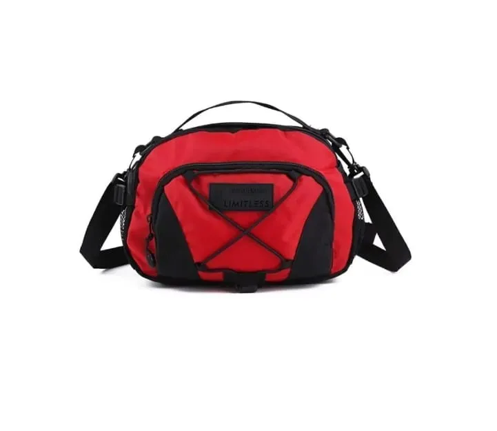 RIÑONERA WANDERLUST 5 CIERRES 28X20X10 CM COLOR NEGRO-ROJO ( DDP) ( 33422)