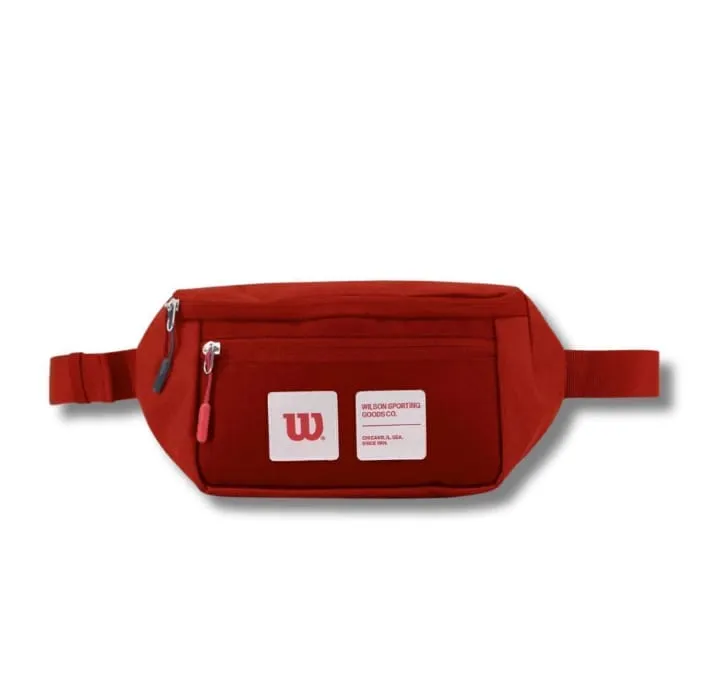 RIÑONERA WILSON DE TELA 2 CIERRES 27X14X6 COLOR ROJO ( 65DC001R)