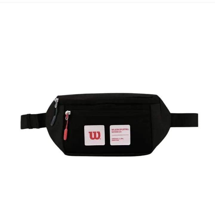RIÑONERA WILSON DE TELA 2 CIERRES 27X14X6 CM COLOR NEGRO (65DC001B)