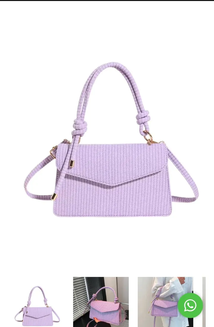 CARTERA HAWAI COLOR LAVANDA CUERO SINTÉTICO TEXTURADO 23 X 14 X 5 CM.