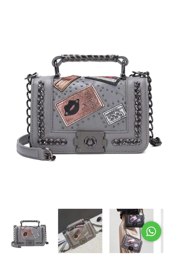 CARTERA NEW YORK COLOR GRIS CUERO SINTÉTICO 20 X 12 X 6 CM