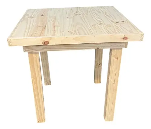 Mesa 80 x 80 patas macizas