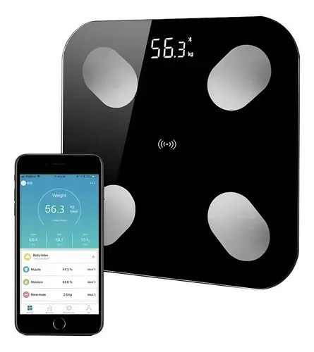 Balanza con Bluetooth 180 kg temperatura