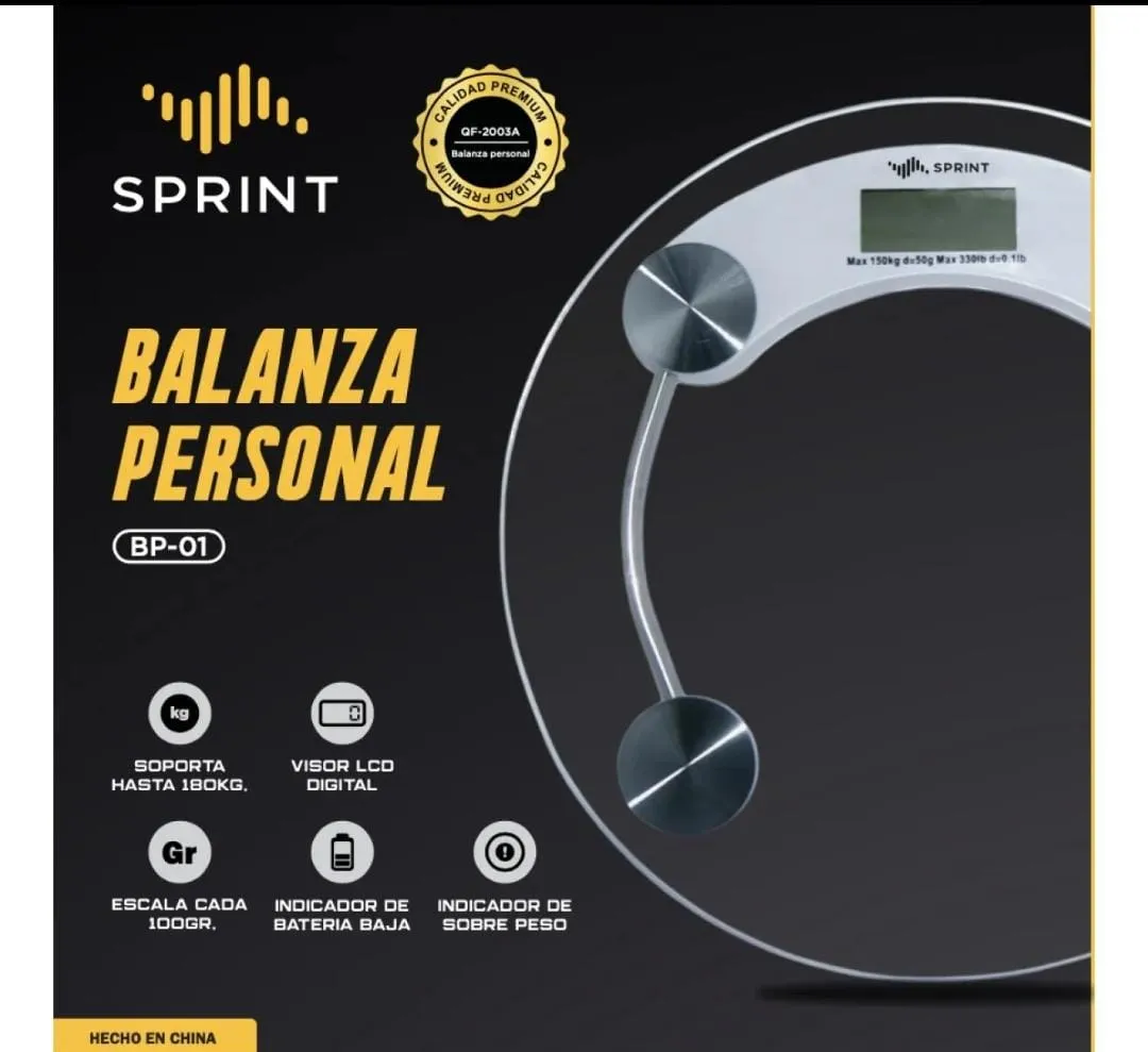 Balanza personal vidrio 180 kg - imagen 2