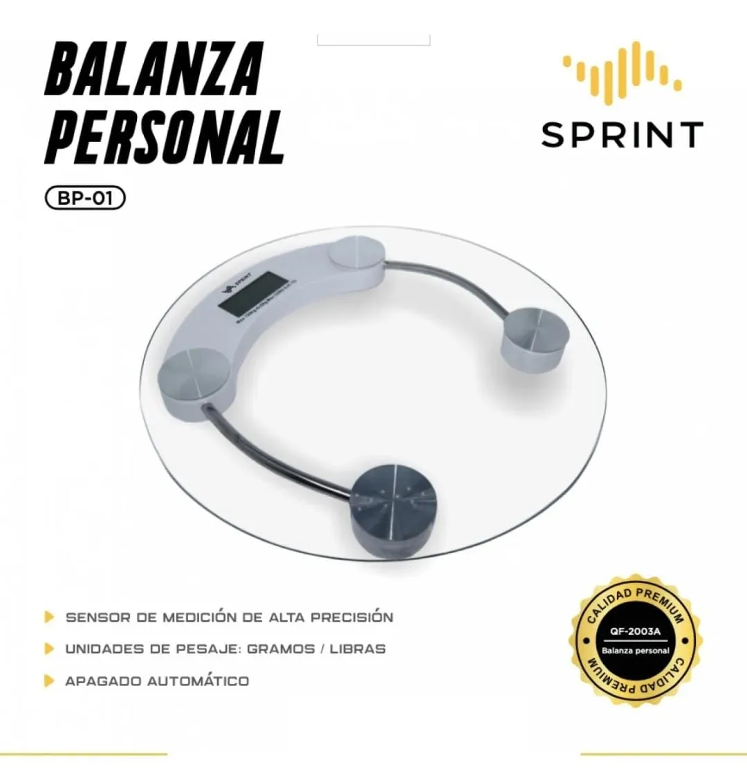 Balanza personal vidrio 180 kg - imagen 3