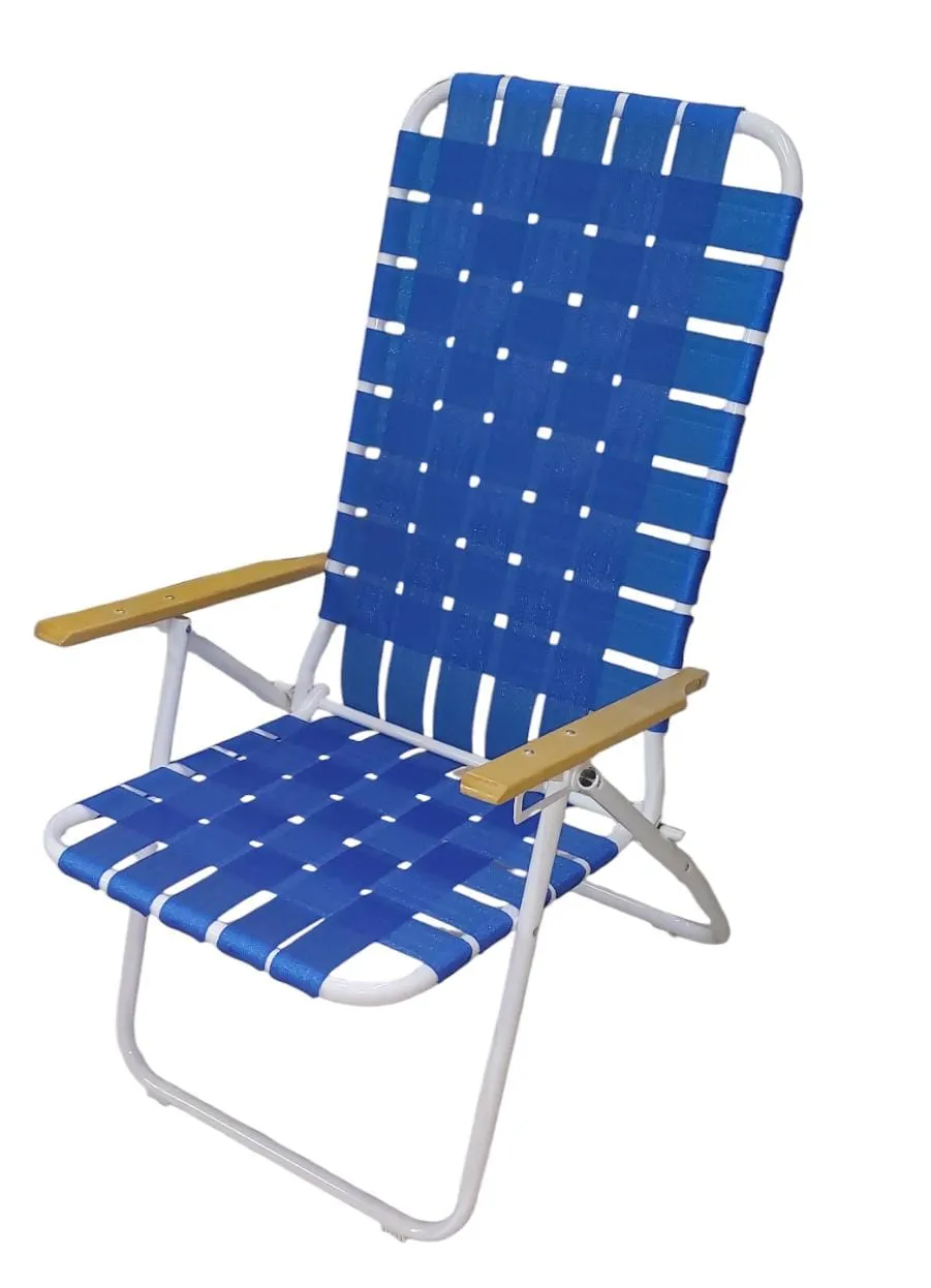 Reposera plegable 5 posiciones color azul