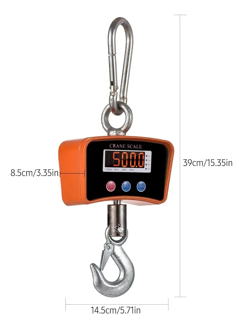 balanza ganchera 500 kg digital recargable