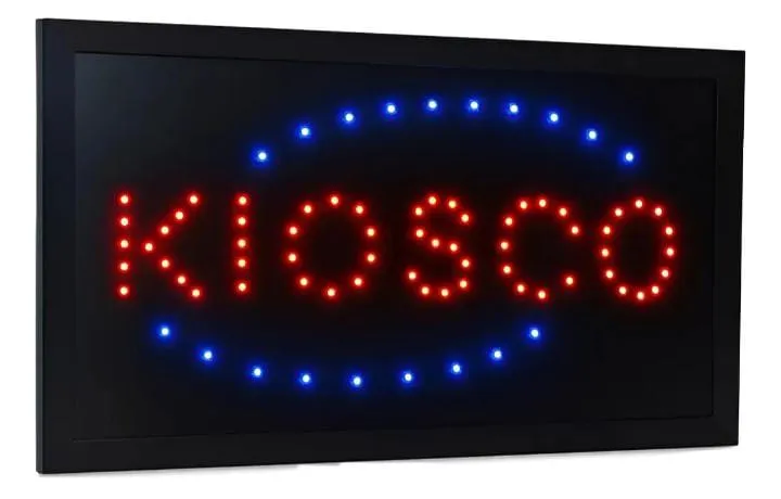 cartel led kiosco
