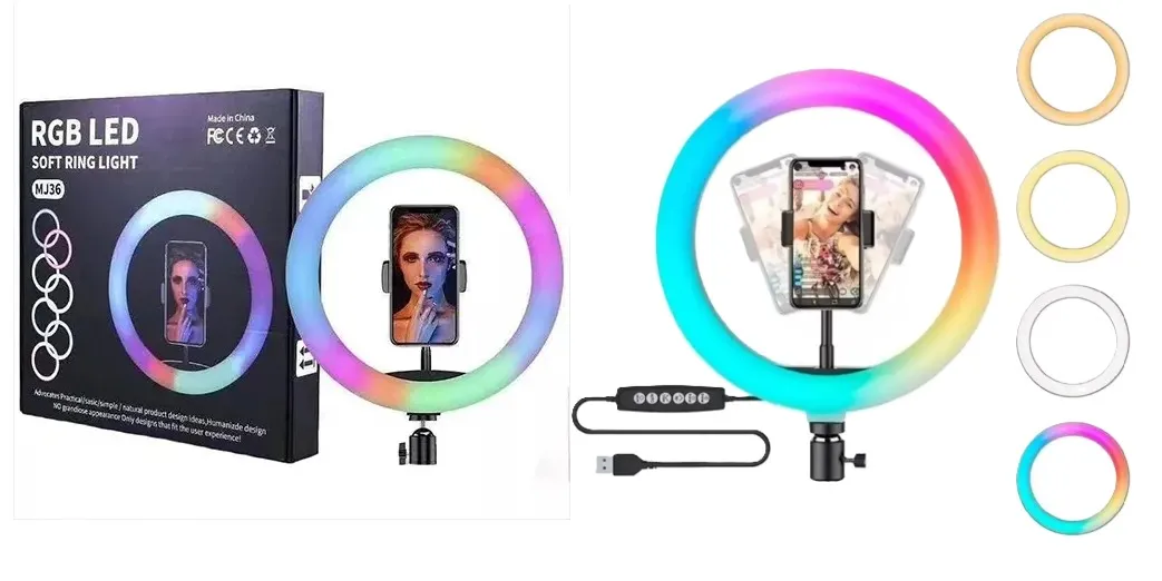 ANILLO LED 36" RGB y 3 tonos