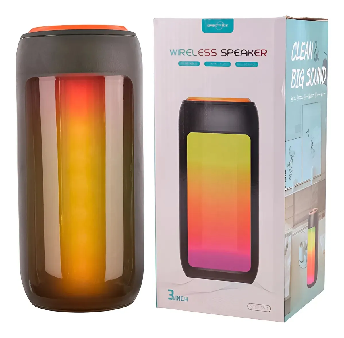 Parlante Inalambrico Portatil Efectos De Luz Rgb Fm Radio