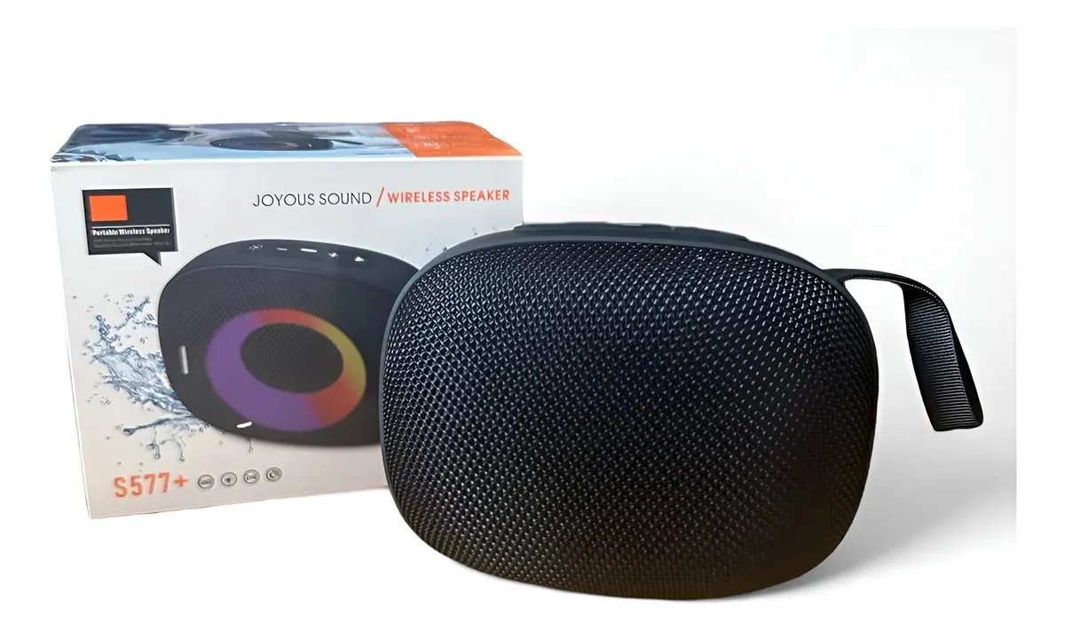 Parlante Bluetooth Portátil Con Luces Y Cables Usb Y Aux