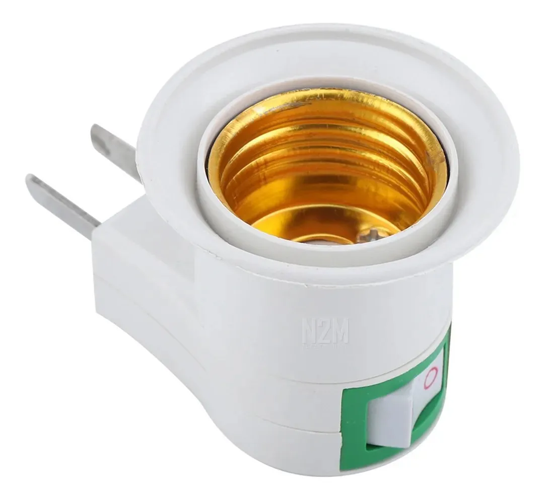 portalámpara con enchufe e interruptor