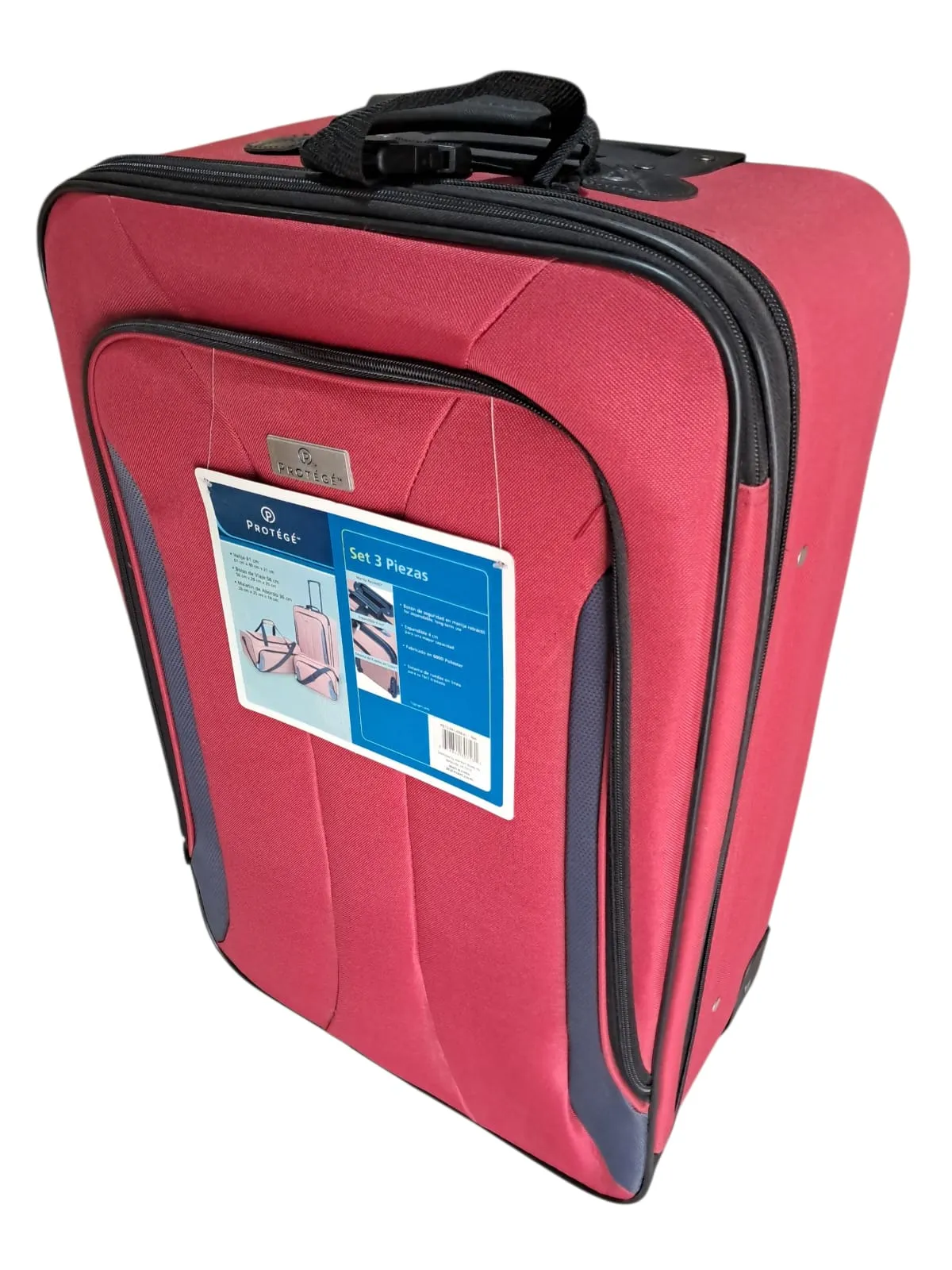 Set x 3 valija bolso y bolso de mano rojo
