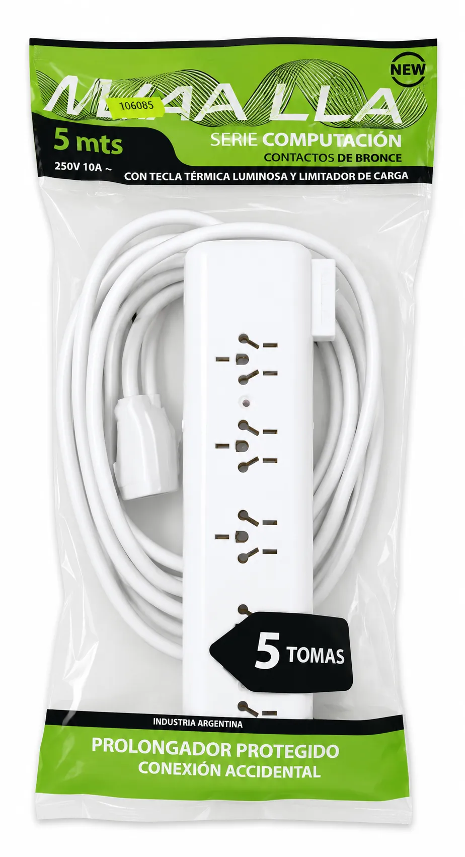 zapatilla electrica con cable 5 metros