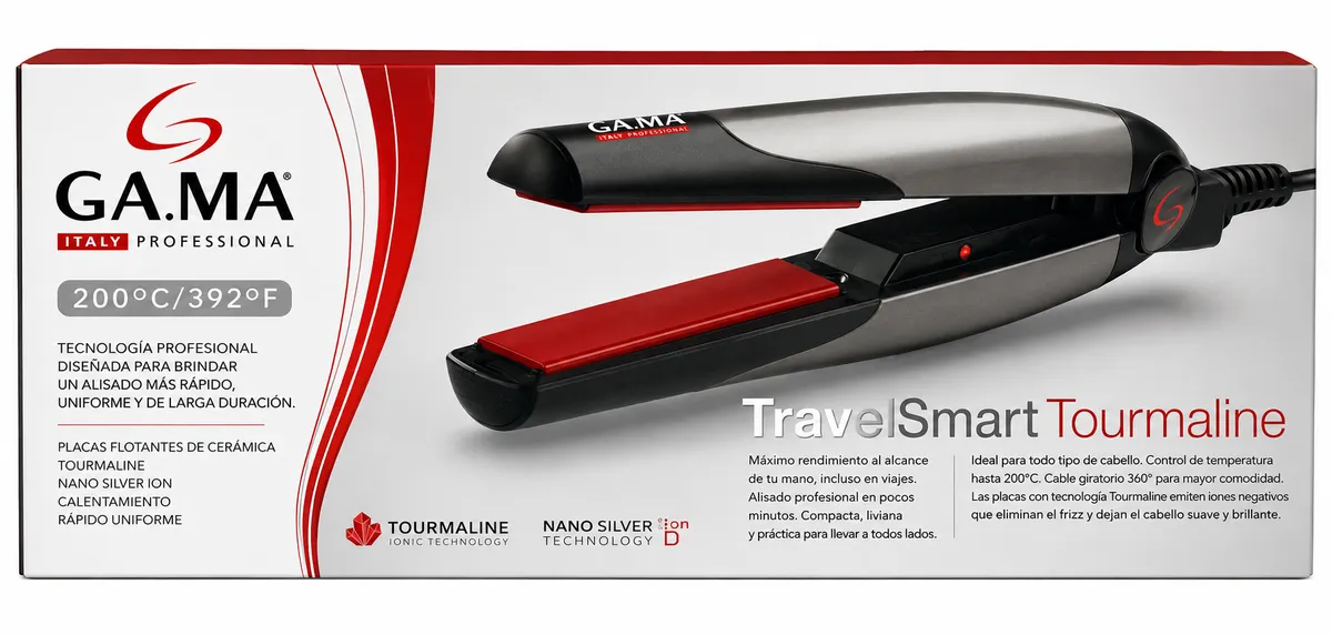 Plancha para cabello ga.ma travelsmart tourmaline