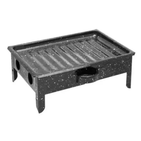 Brasero de mesa enlozado
