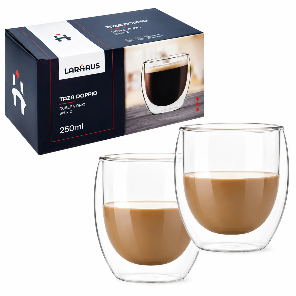Taza doppio 250 ML x 2 unidades