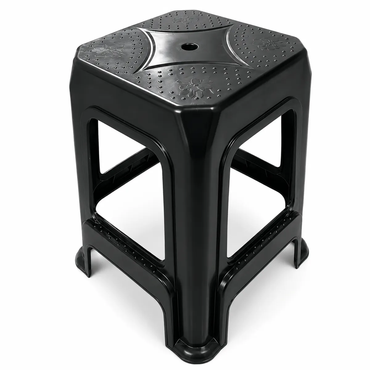 banqueta plastica apilable negra
