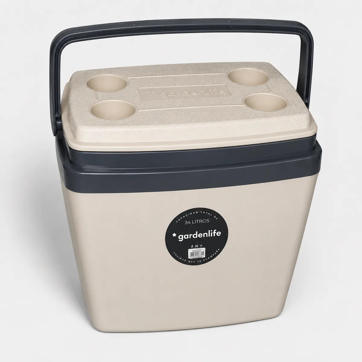 Conservadora 34 litros color crema