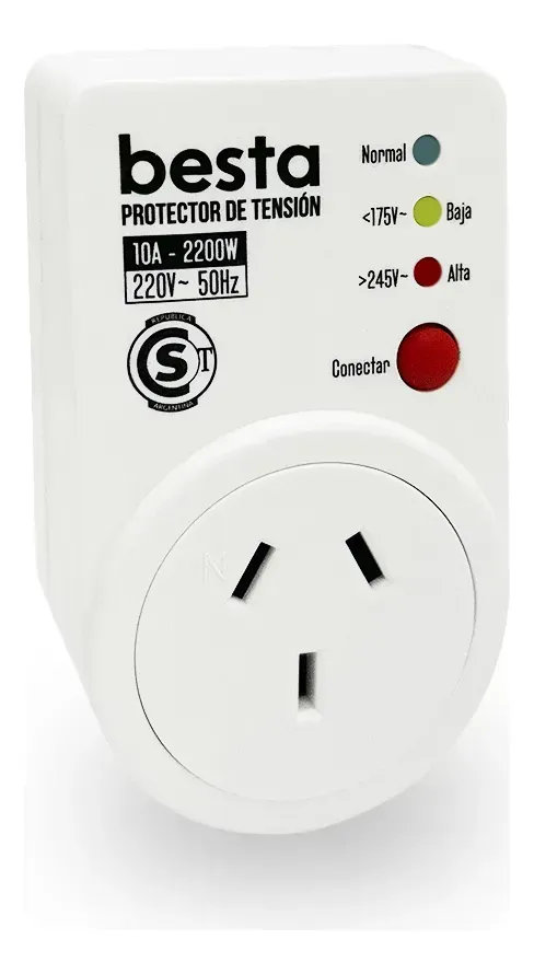 Protector De Tensión Mono/enchufable 10a Indicadores Led - imagen 2