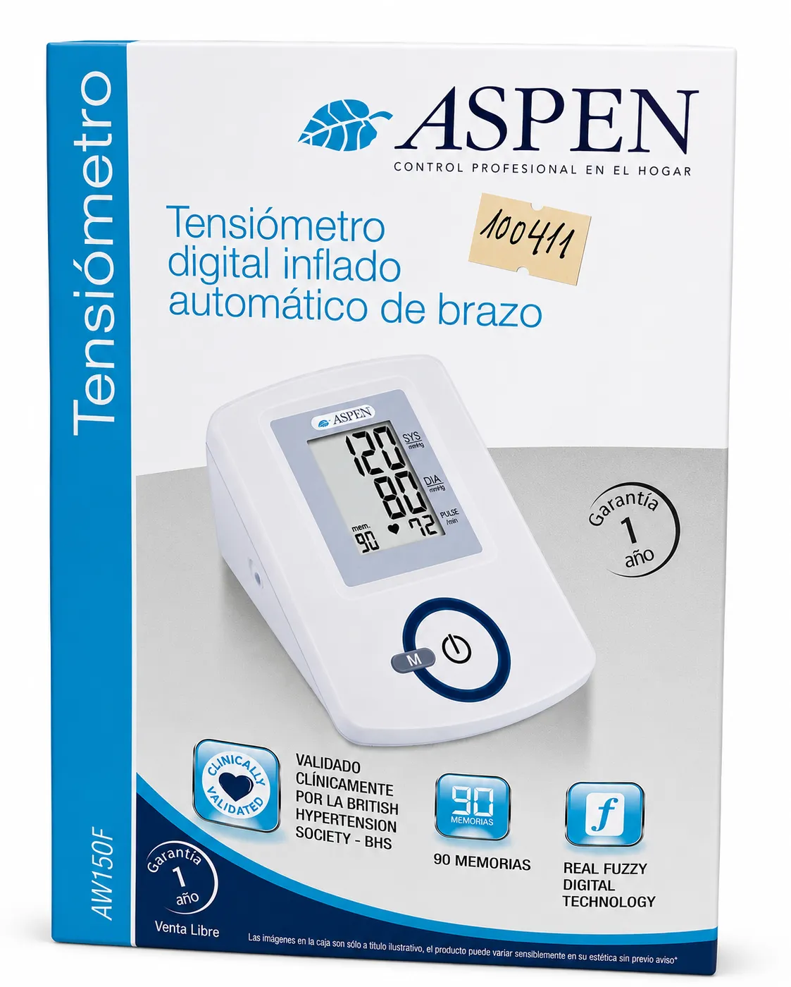 TENSIOMETRO DIGITAL CON INFLADO AUTOMATICO DE BRAZO ASPEN AW150F