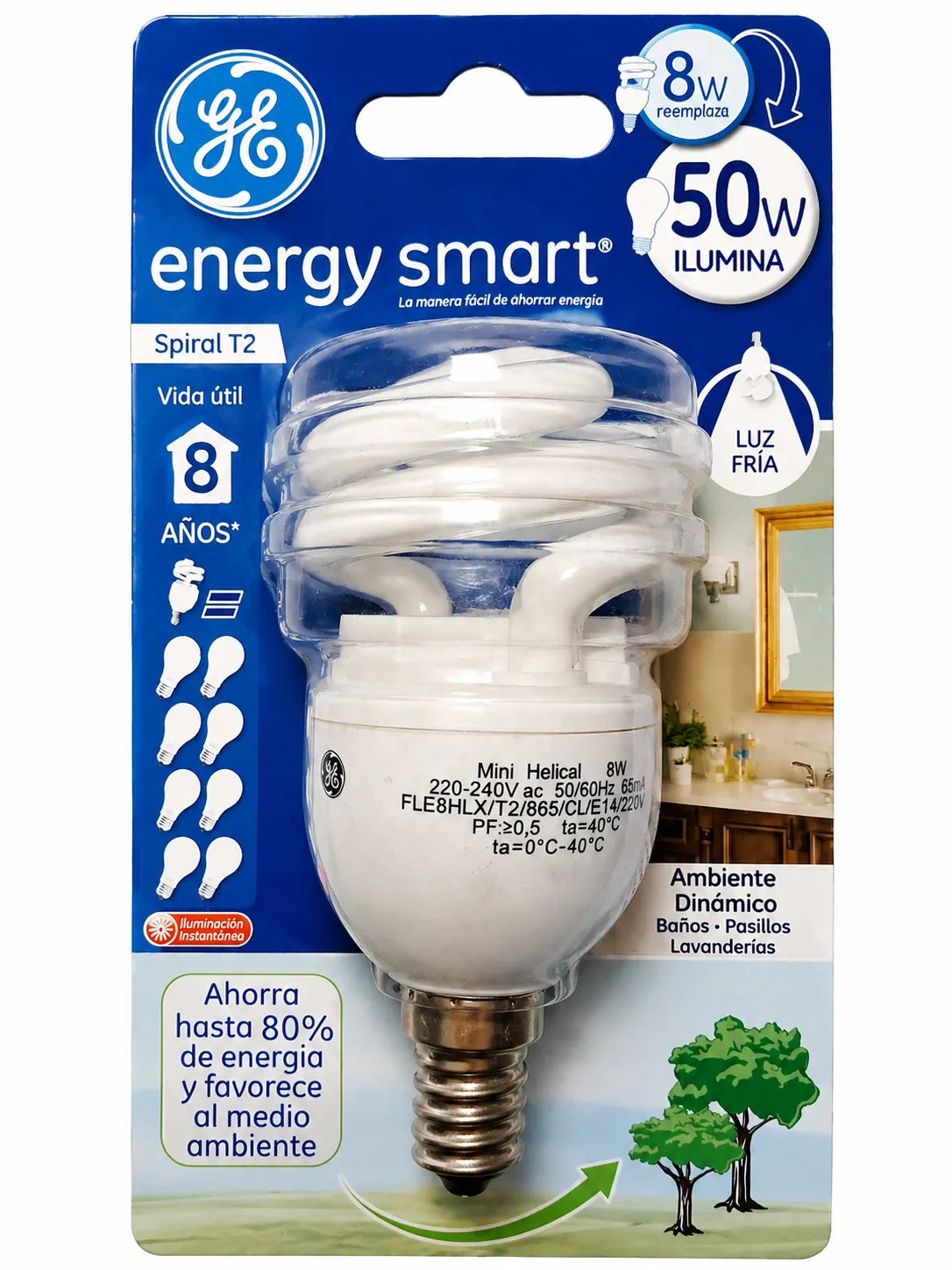 LAMPARA BAJO CO NSUMO ESPIRAL 50 W E14