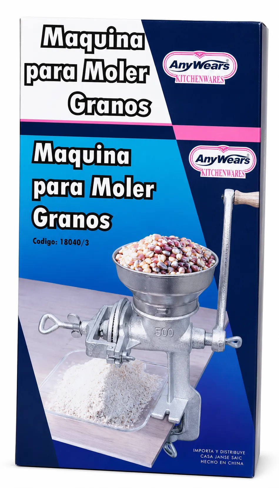 Molino Manual De Granos Choclos Cafe Profesional Fundicion Plateado