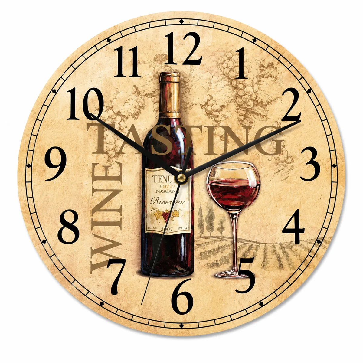 Reloj pared vino
