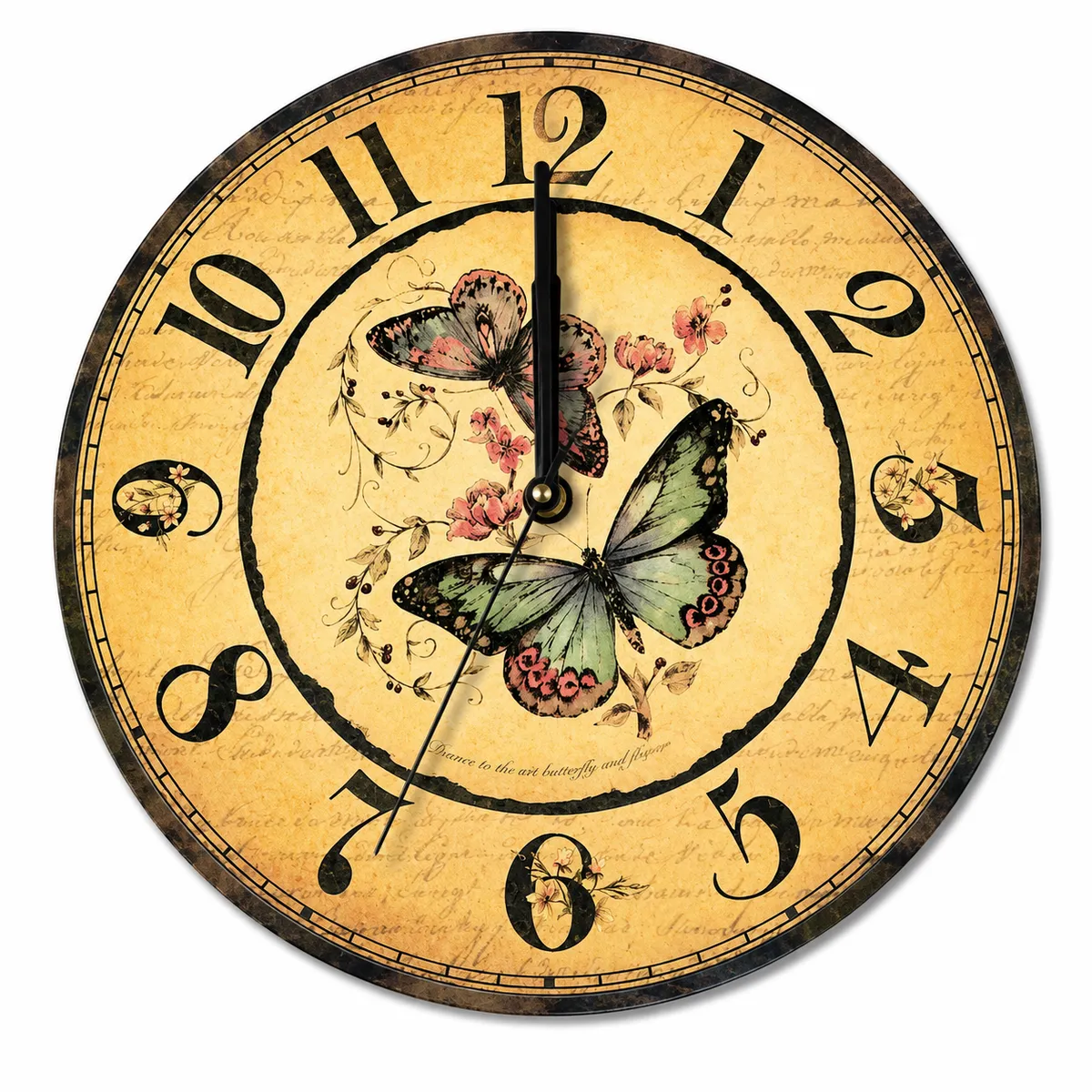 Reloj pared mariposas