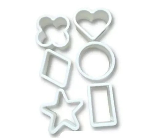 Molde de Galletas Cortante Repostería X 6 Formas Plastico