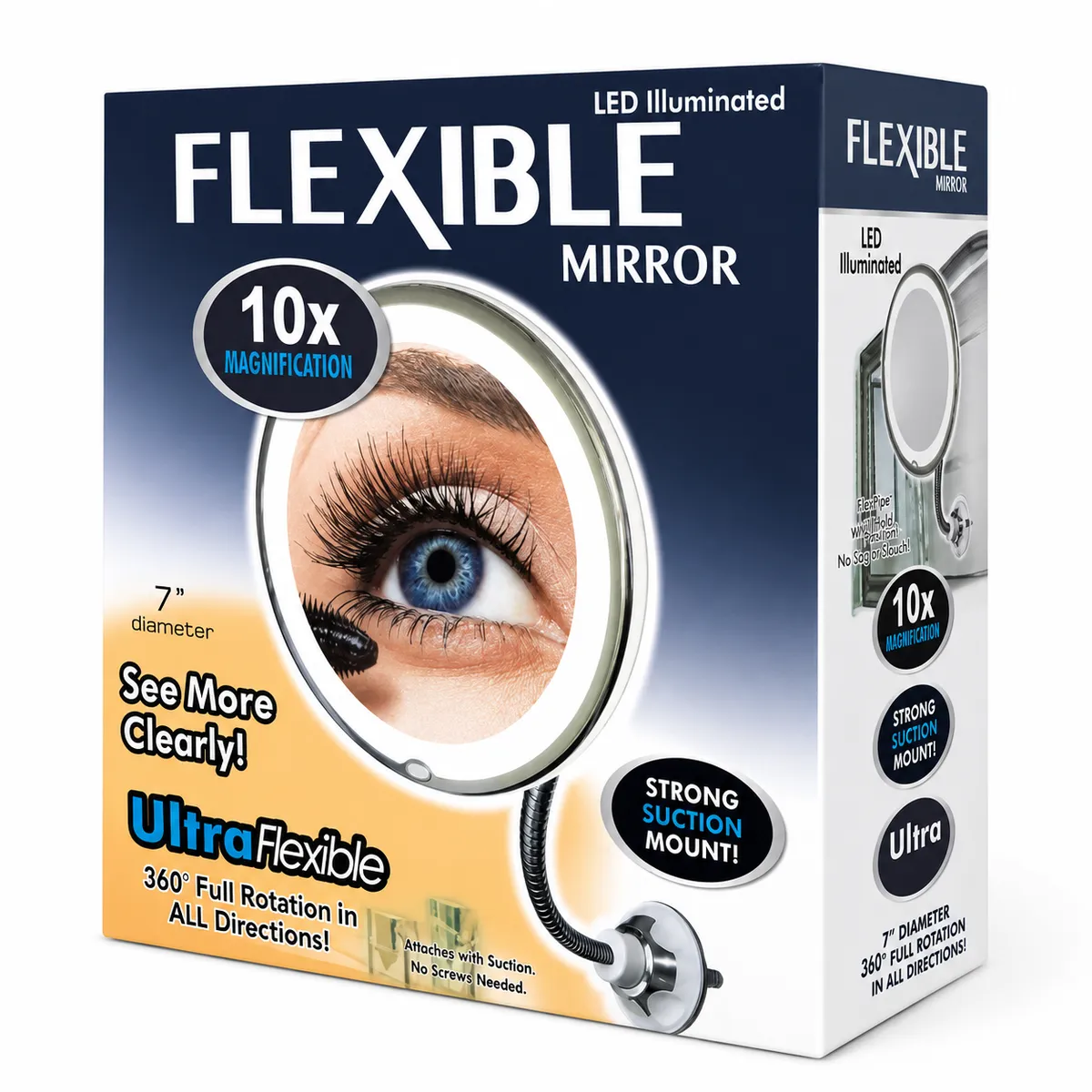 Espejo Flexible LED 10x con Sopapa