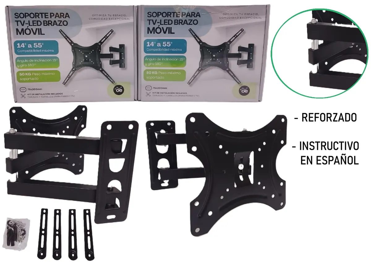 SOPORTE TV MOVIL 14-55" 50KG OE REFORZADO