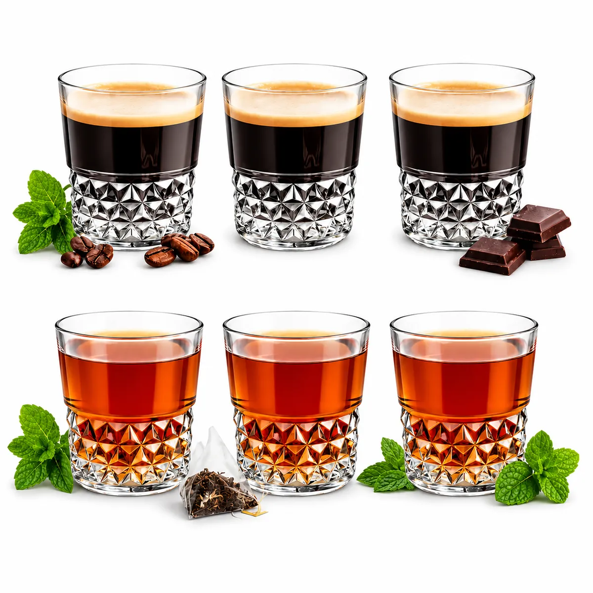 Vasos x 6 para Cafe o Capuccino 100 ml en caja MAIORCA - imagen 2