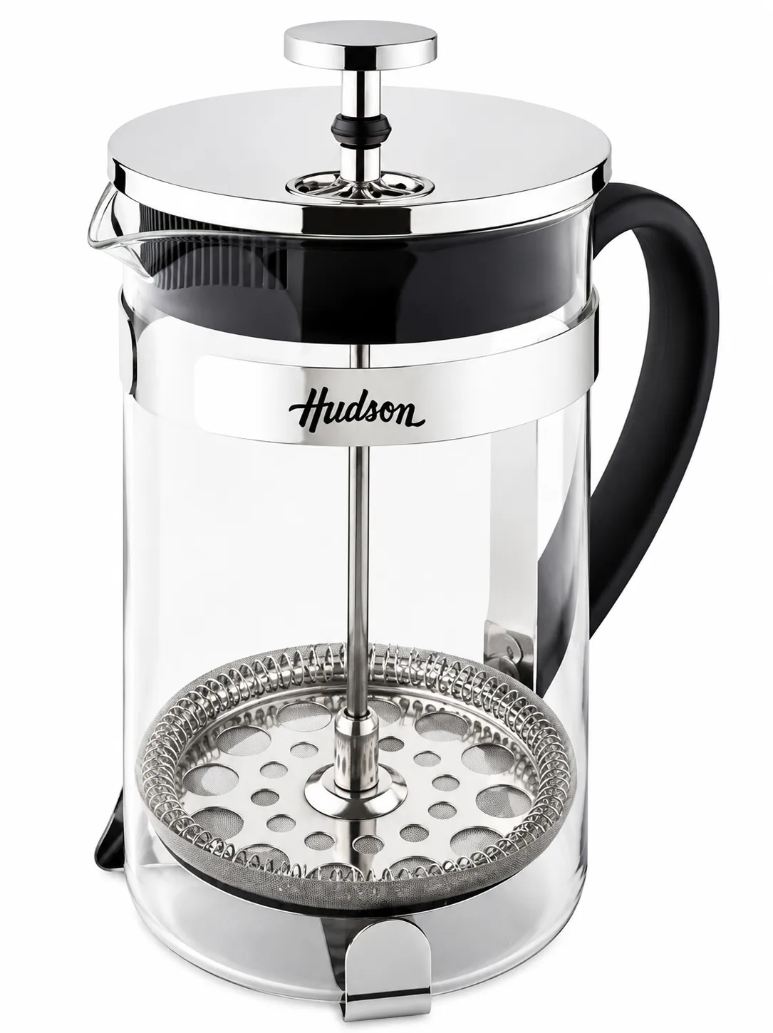 Cafetera Embolo Hudson Tipo Prensa Francesa 800cc 8 Pocillos
